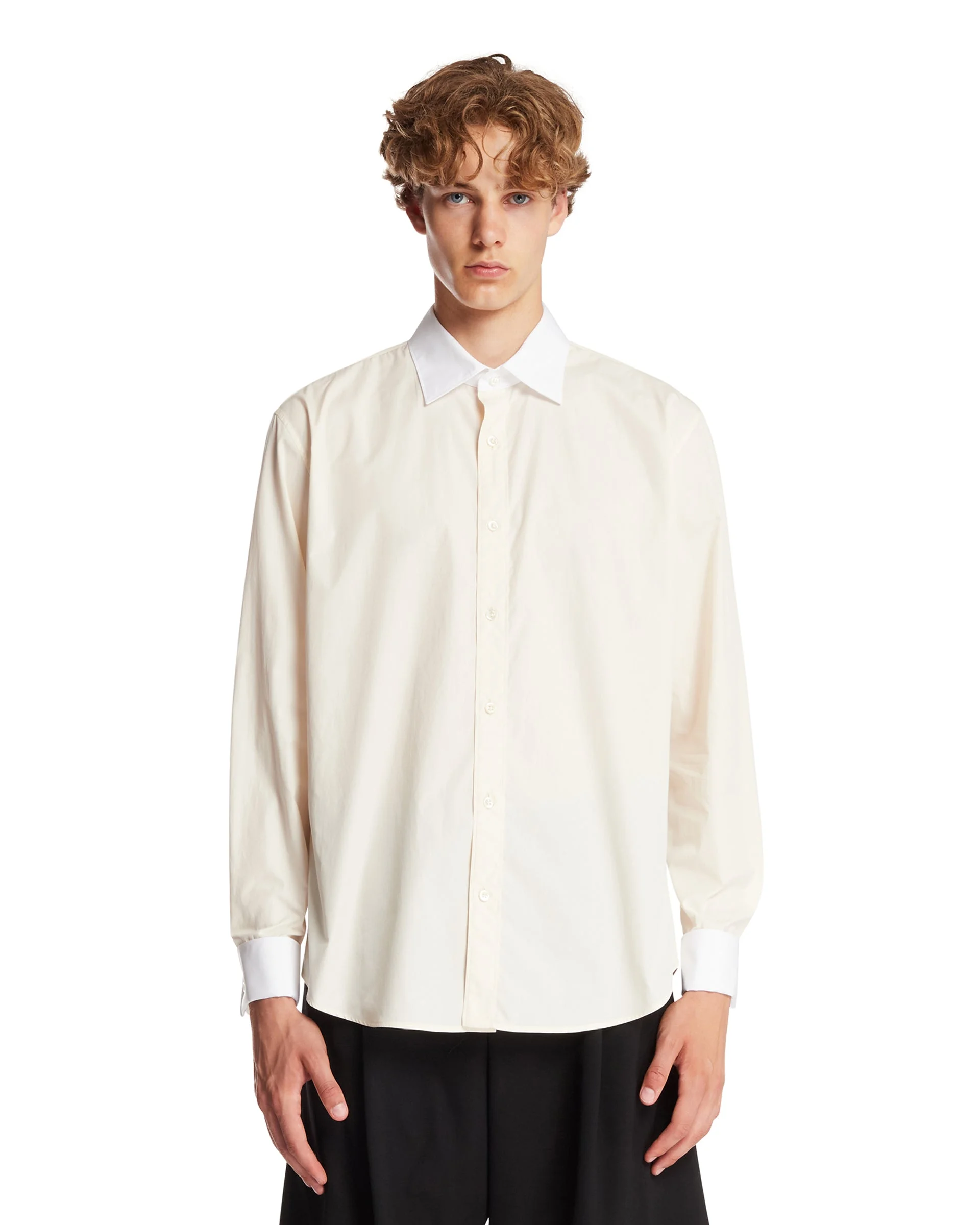 Beige Cotton Shirt - 1