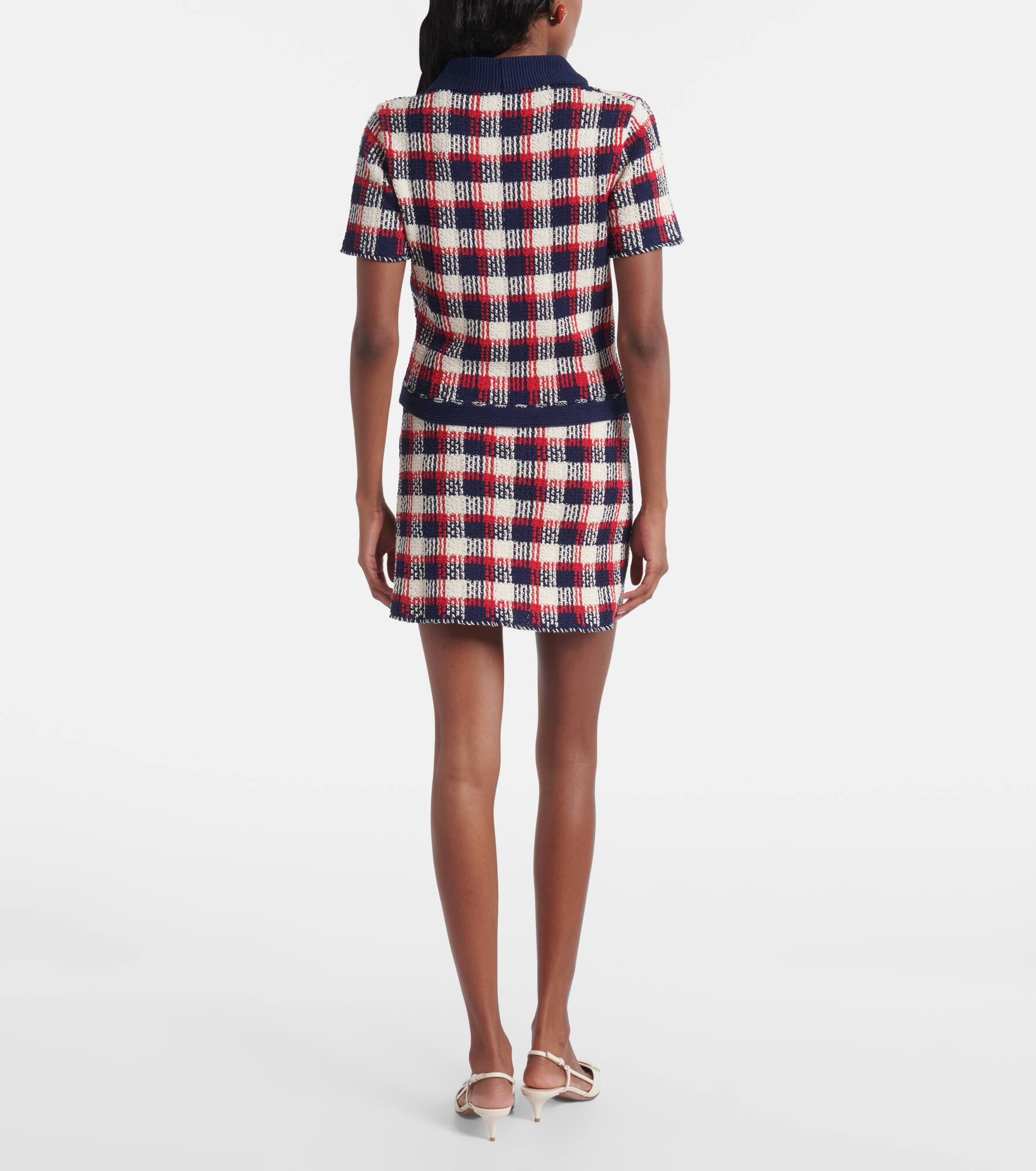Checked cotton cardigan - 3