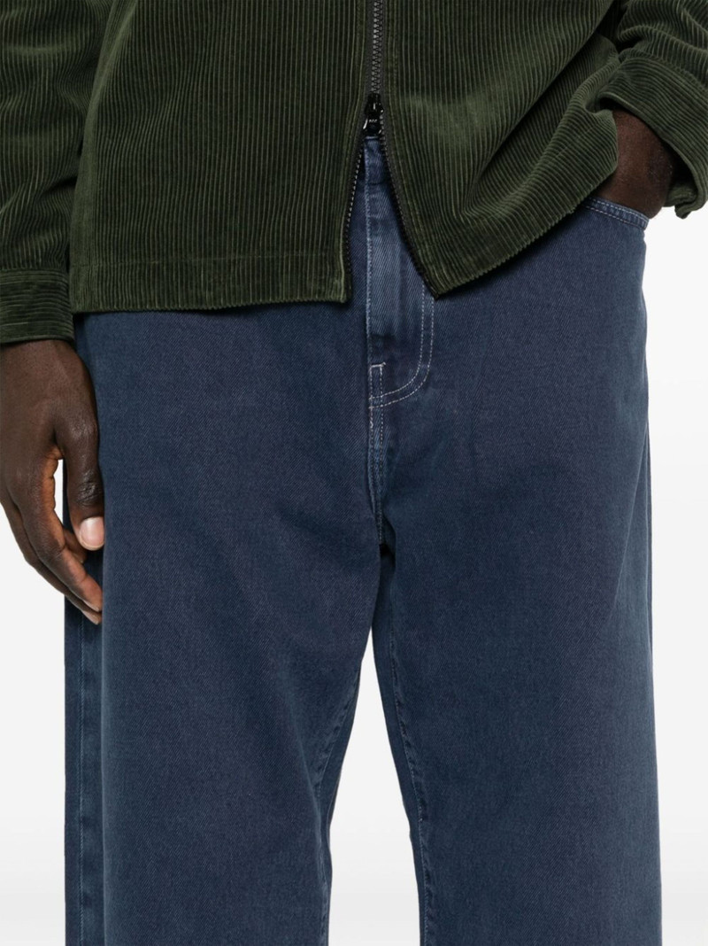 Landon logo-patch straight jeans 5