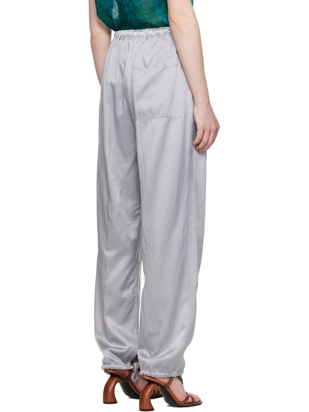 Gray Drawstring Trousers - 3
