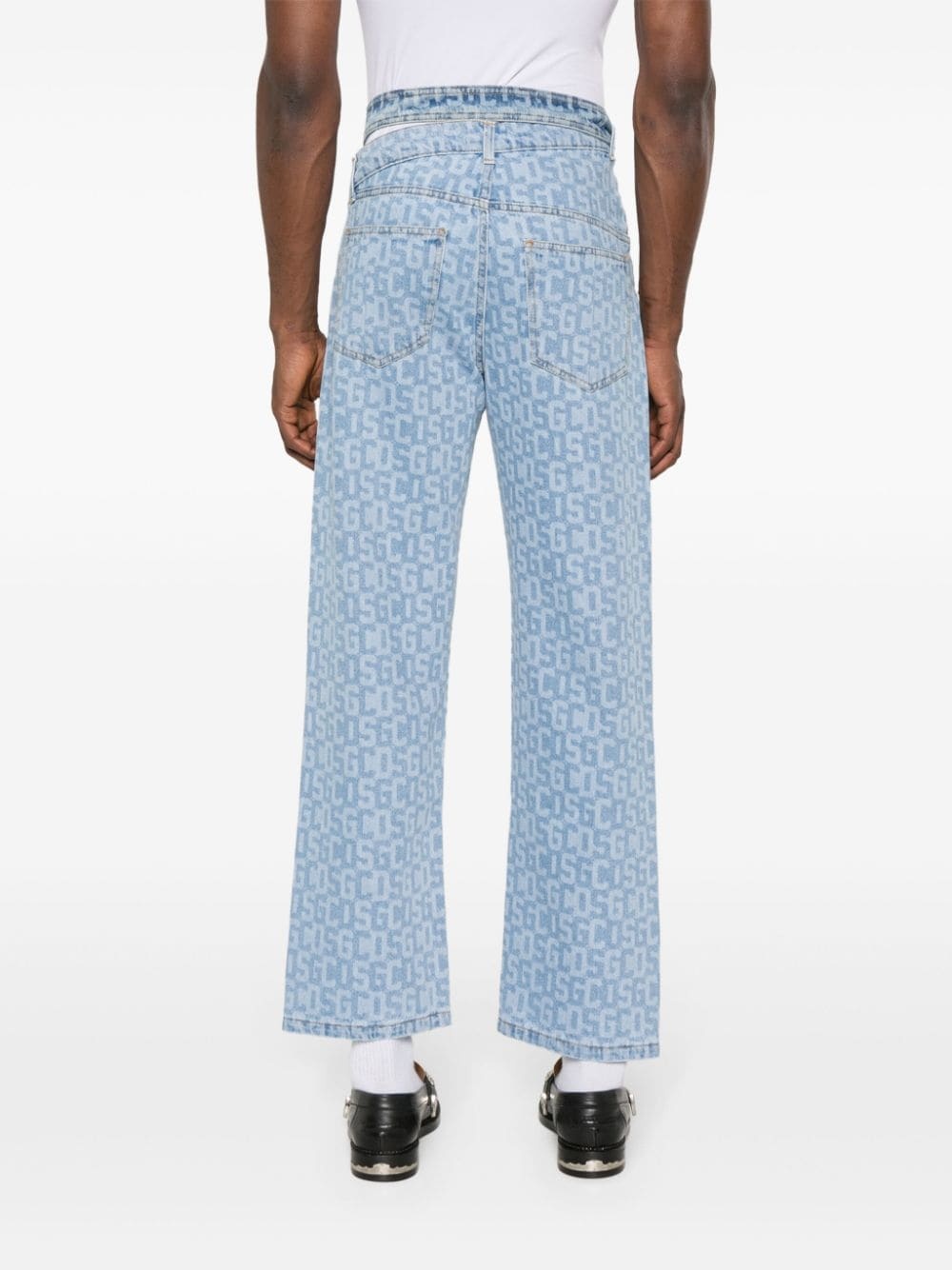 logo-print jeans - 4