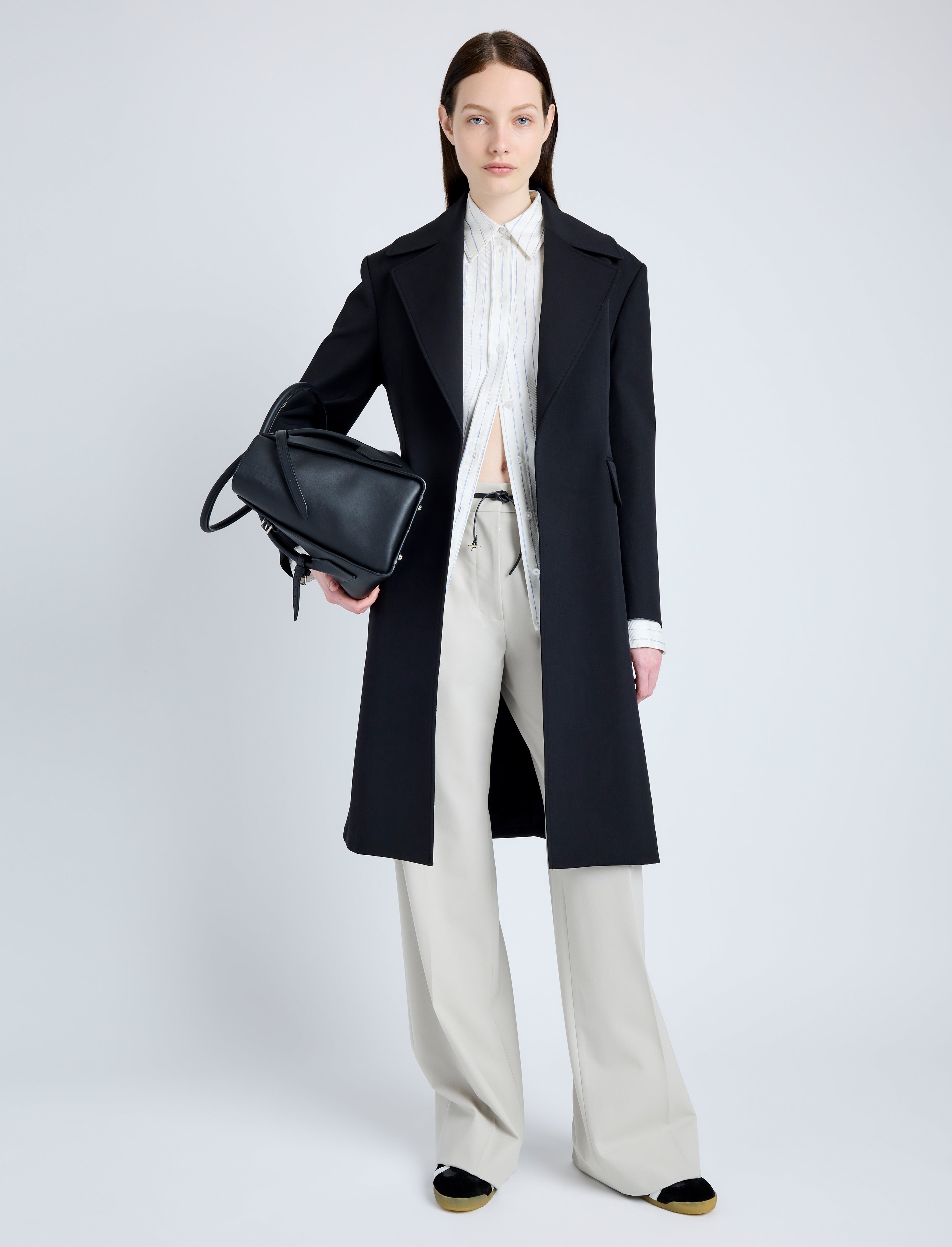 Thea Coat in Wool Gabardine Suiting - 2