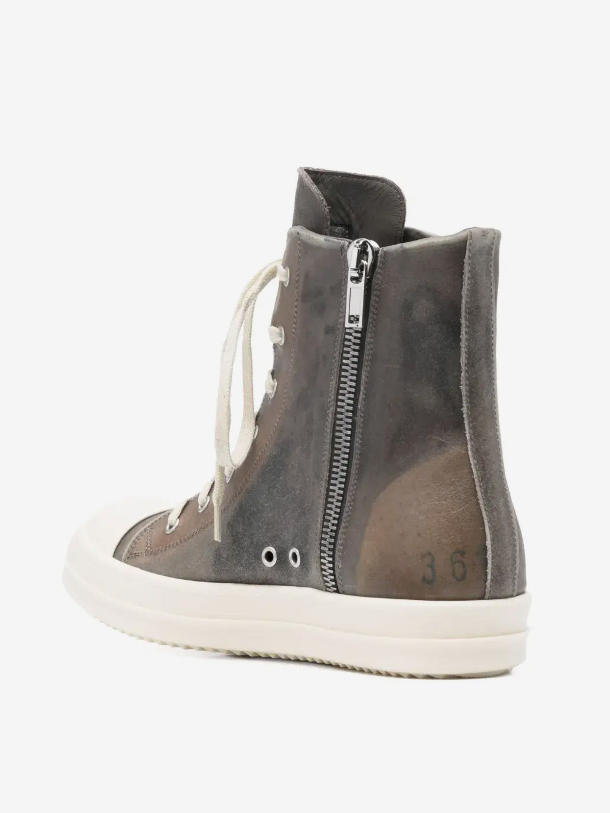 RICK OWENS - Men Transparent Leather Sneakers - 3