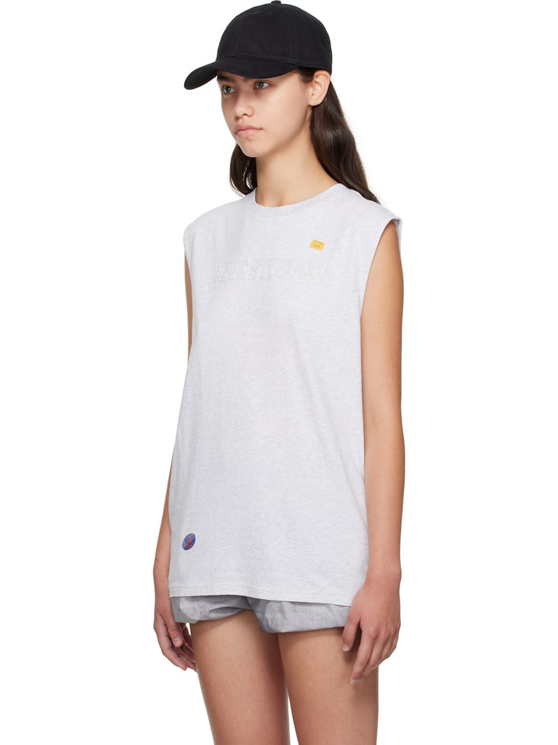 Acne Studios Gray Logo Tank Top outlook