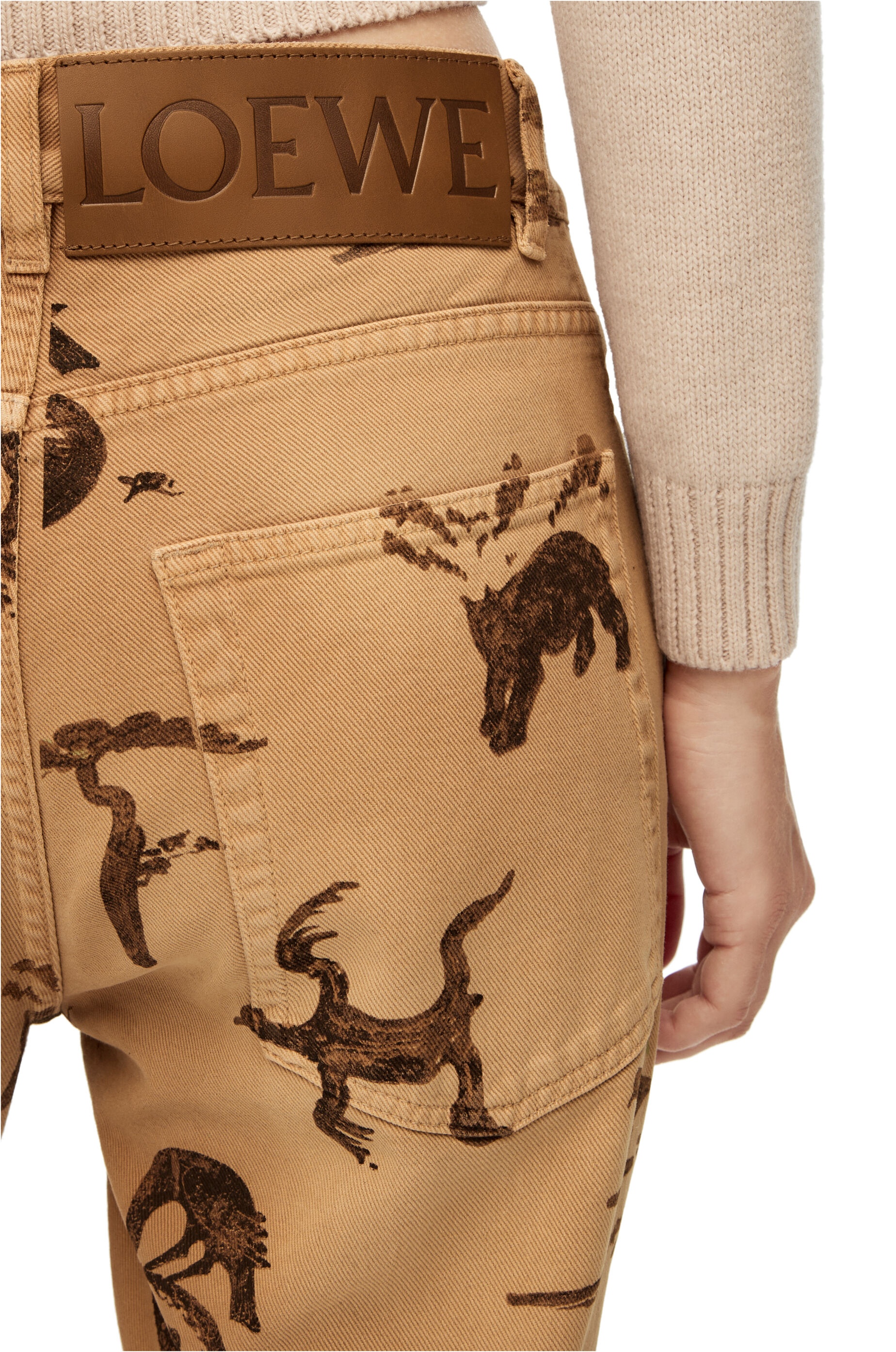 Animal print jeans in denim - 5