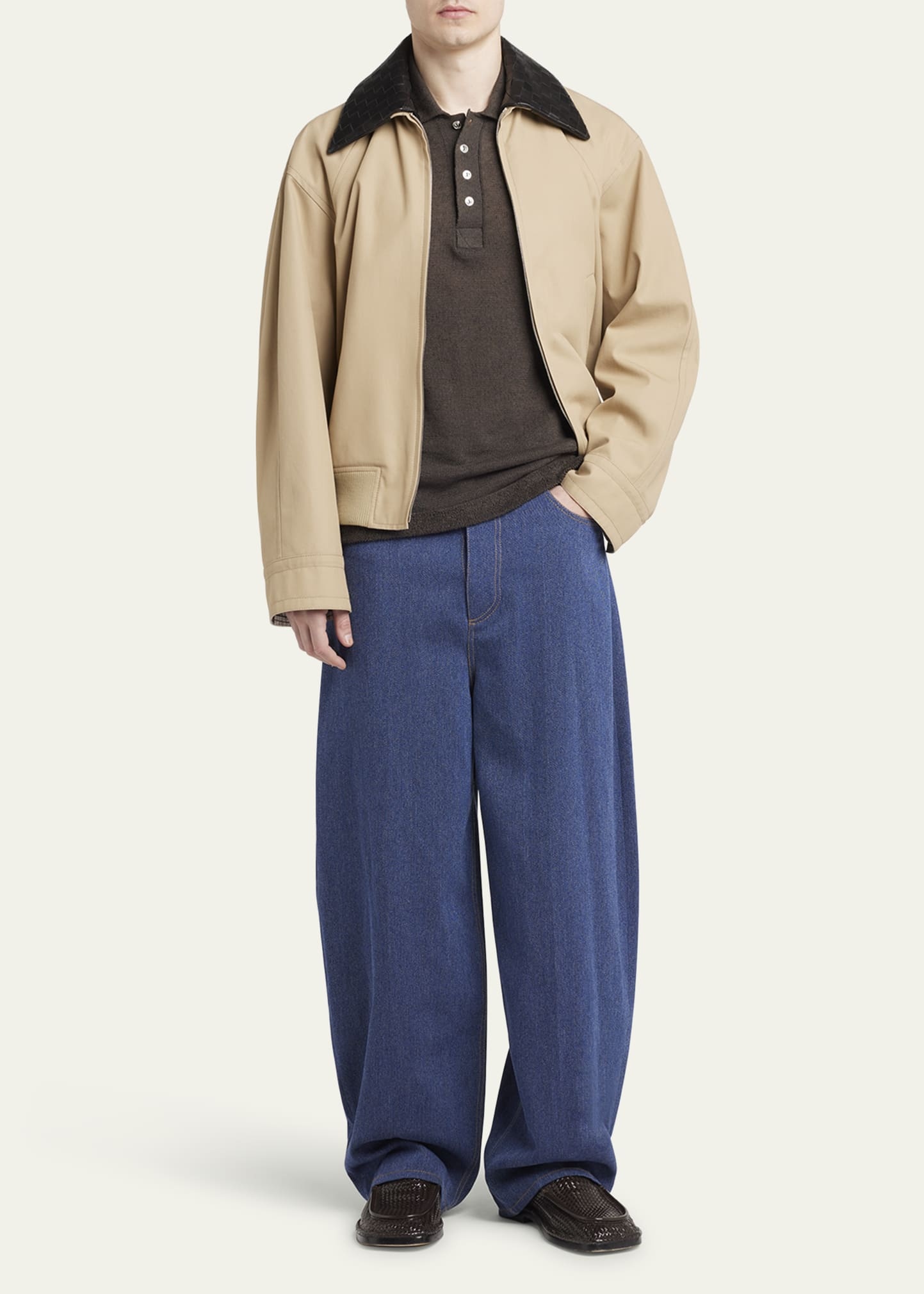 Men's Wide-Leg Drill Trousers - 2