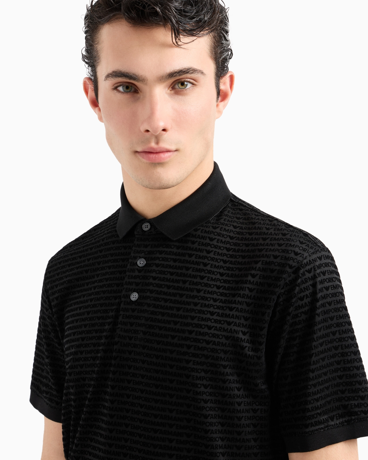 ASV Lyocell-blend jersey polo shirt with flocked lettering all over - 5