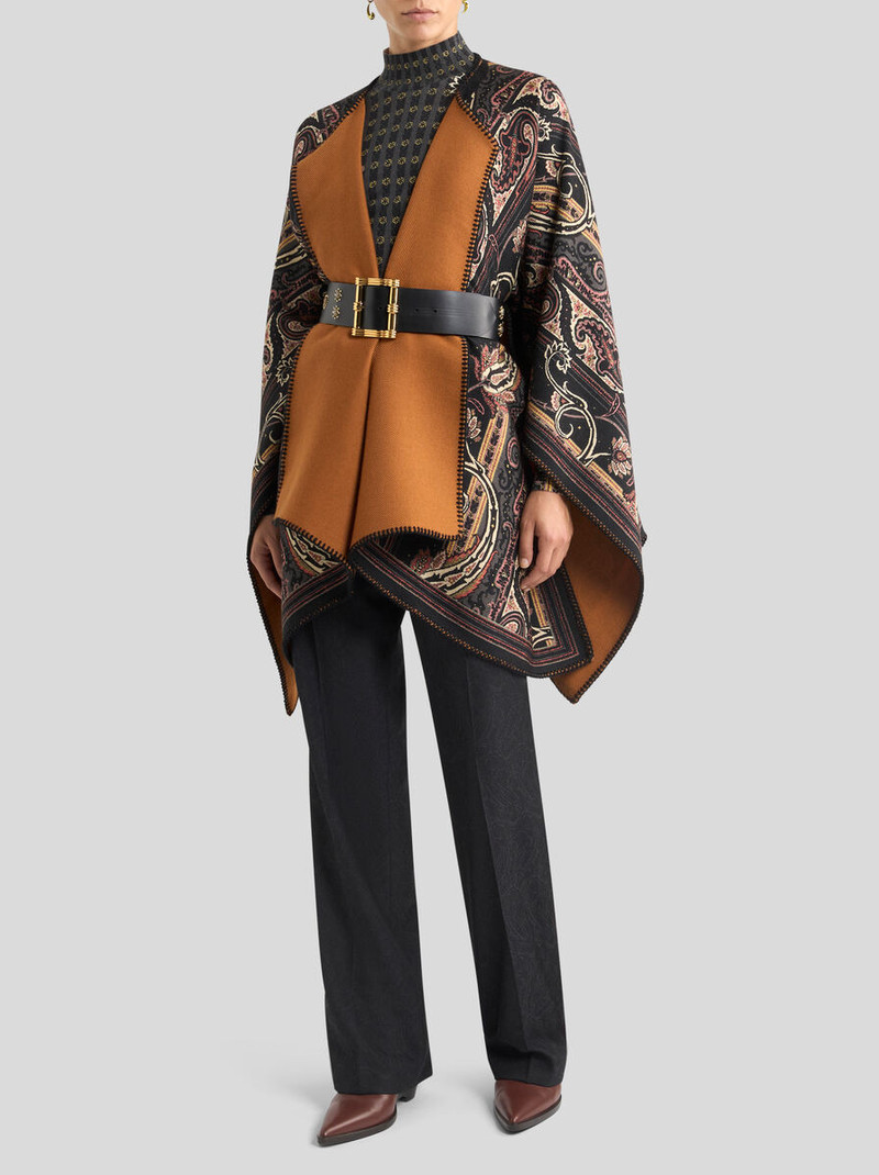 Etro REVERSIBLE WOOL-BLEND CLOTH CAPE outlook