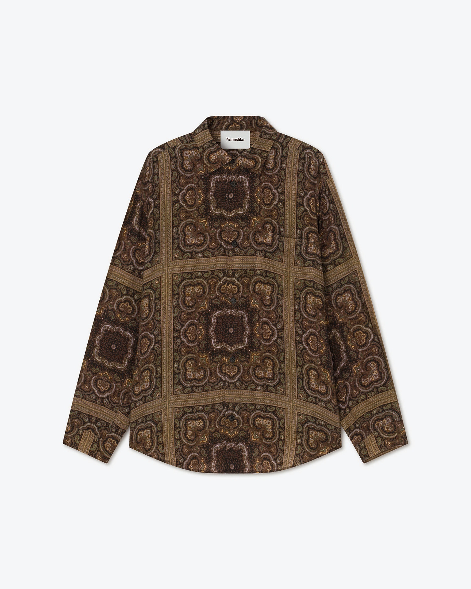 SEBAS - Printed cupro shirt - Paisley - 1
