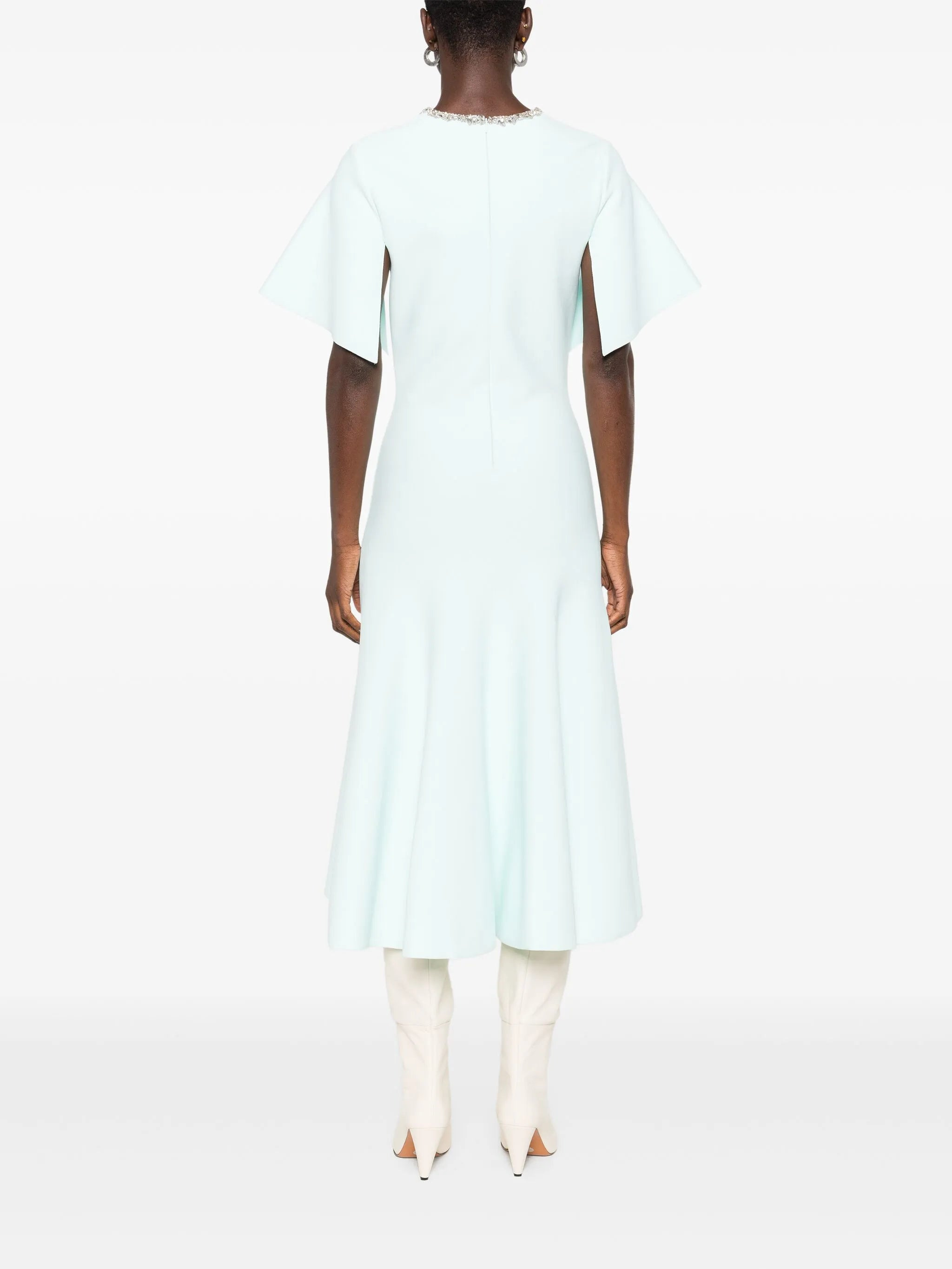 Alexander Mcqueen Embellished Short-sleeve Midi Dress - 2