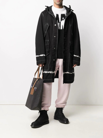 Marni contrast-stitch single-breasted coat outlook