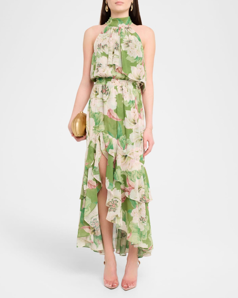 MISA Aneva Halter High-Low Dress outlook