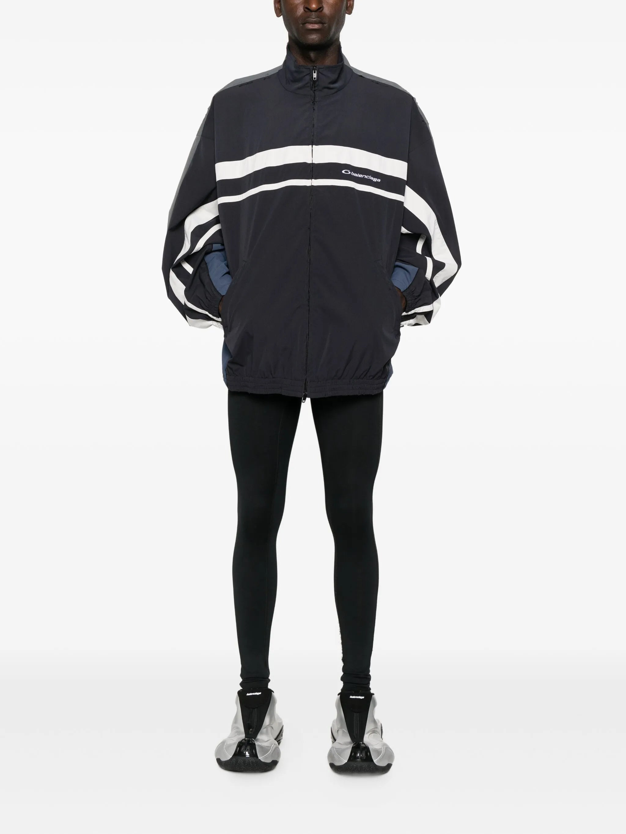 Balenciaga 50/50 Panelled Zip-up Jacket - 2