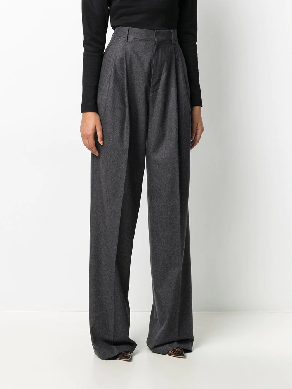 wide leg tailored trousers - 3