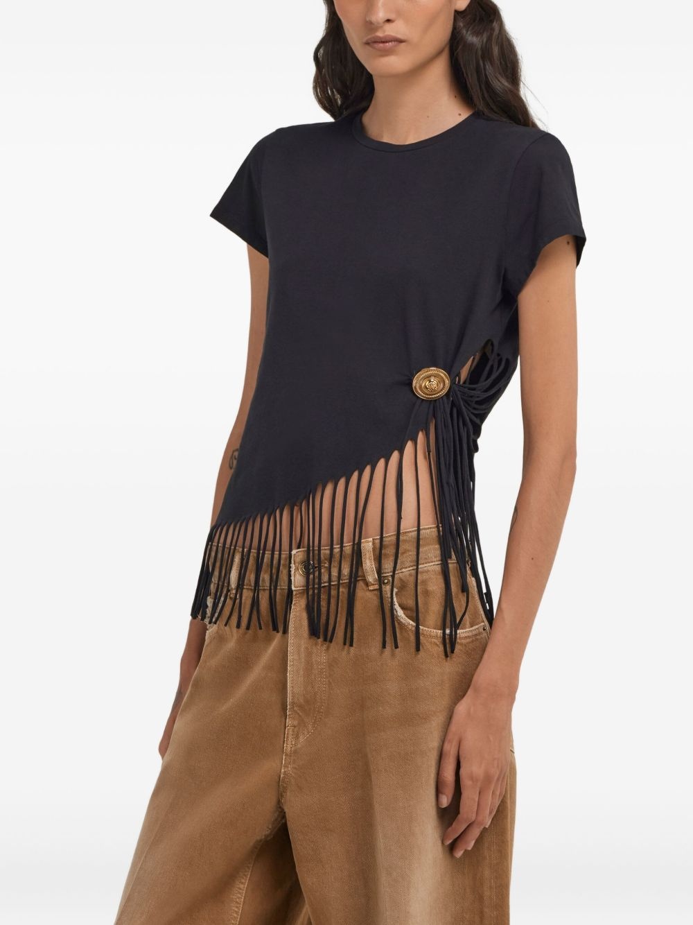 fringed T-Shirt - 4