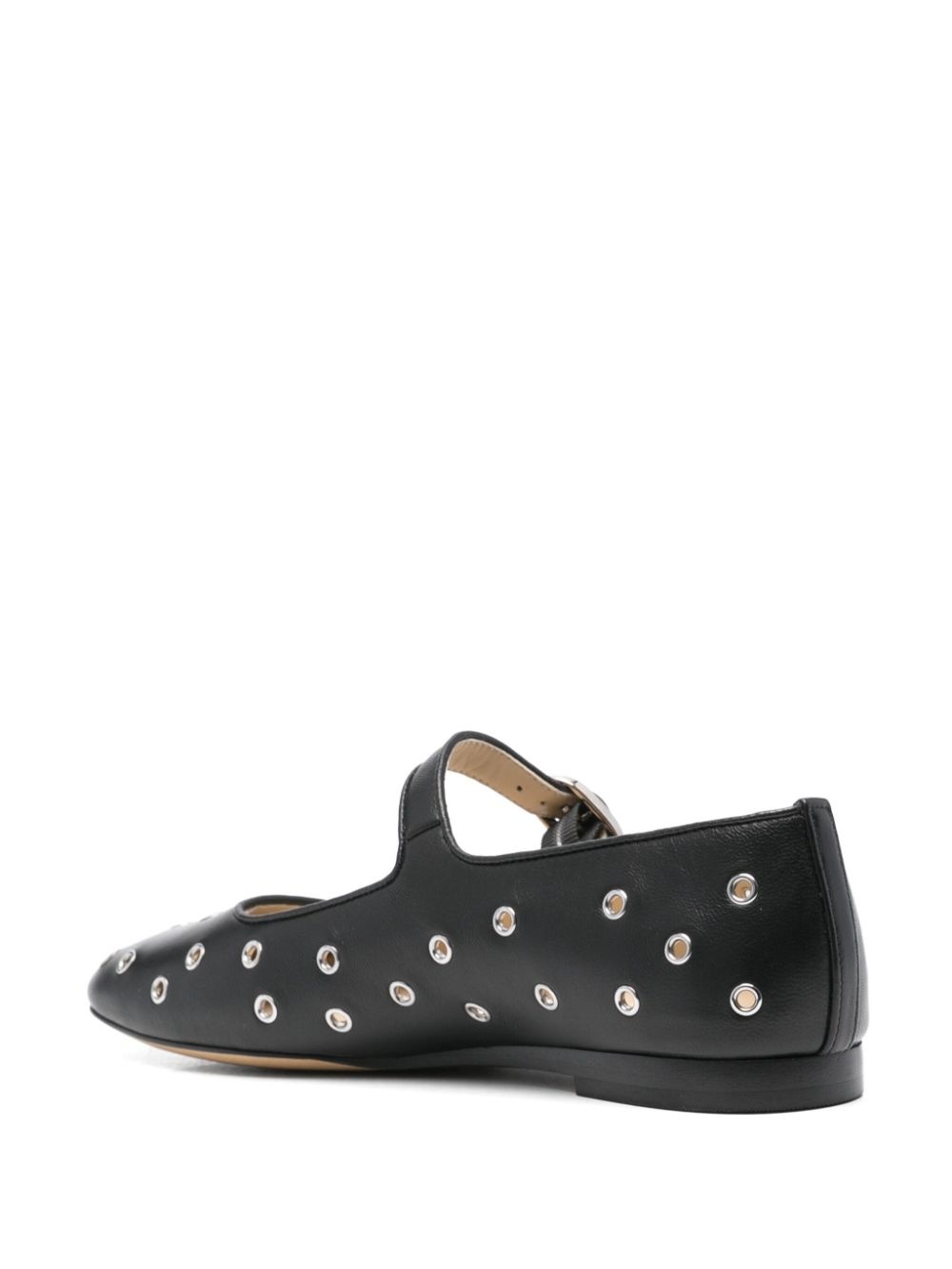 eyelet-studded ballet flats - 3