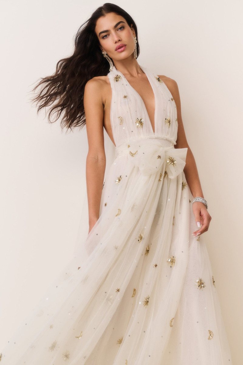 LoveShackFancy Eldora Celestial Embellished Tulle Gown outlook