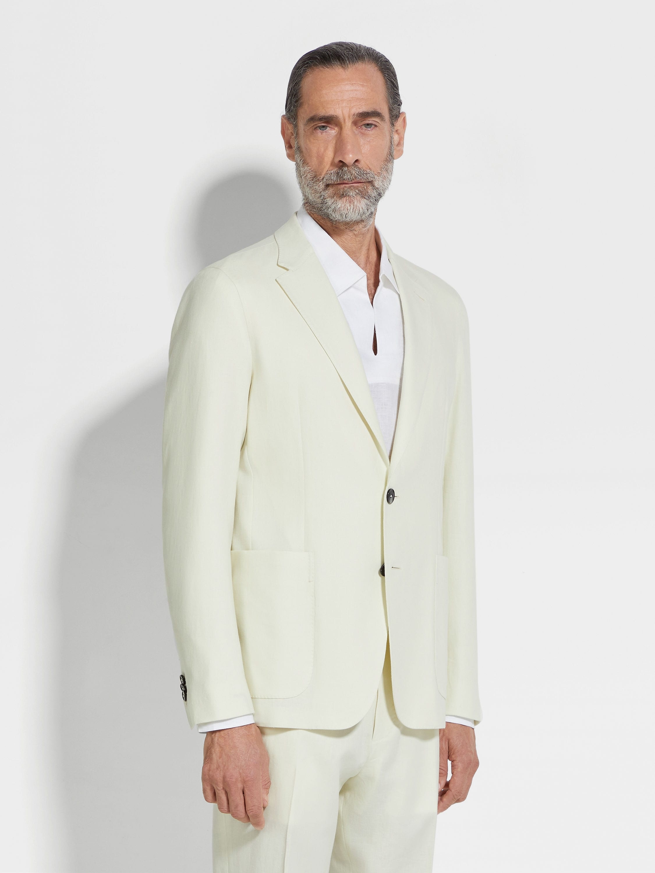 LIGHT YELLOW OASI LINO SHIRT JACKET - 4