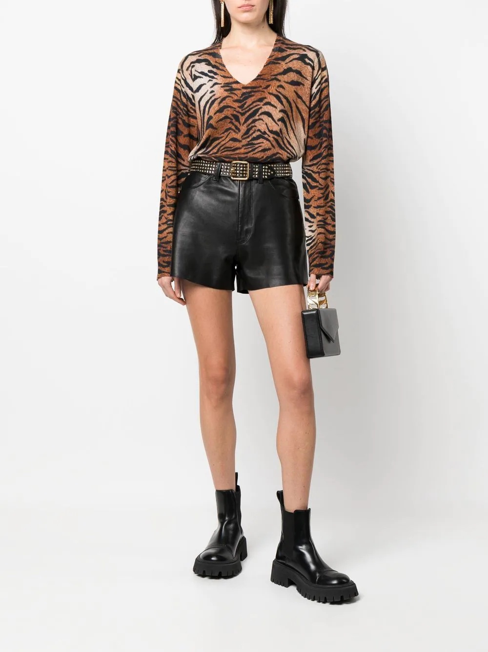 leopard-print knitted jumper - 2