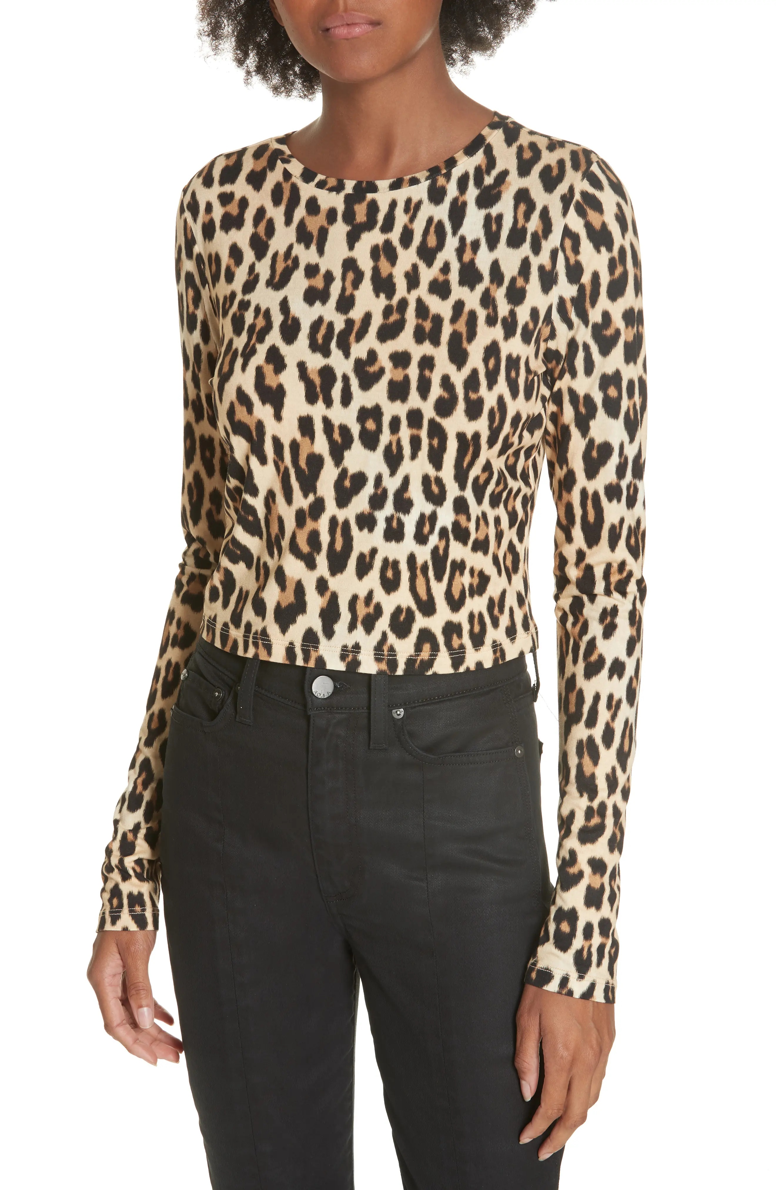 Delaina Leopard Print Crop Top - 1