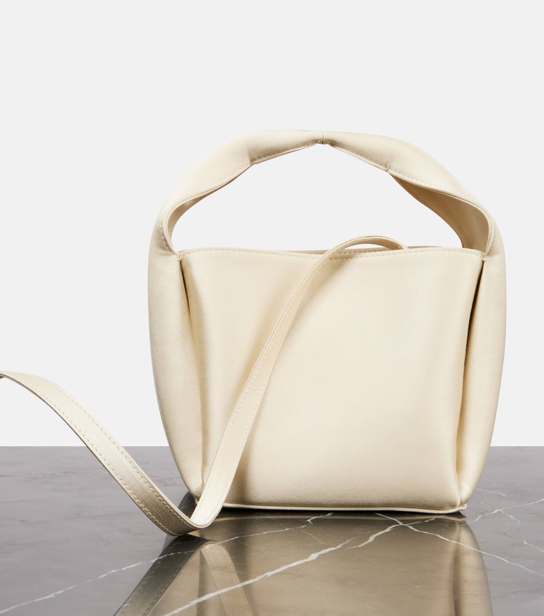 Petite satin bucket bag - 6