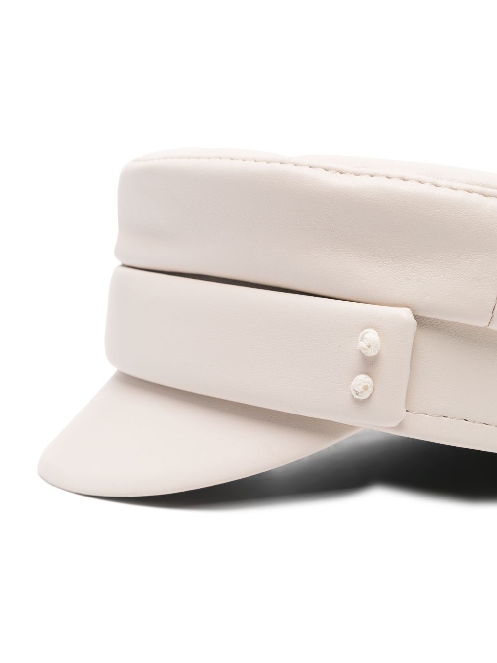 faux-leather hat - 2