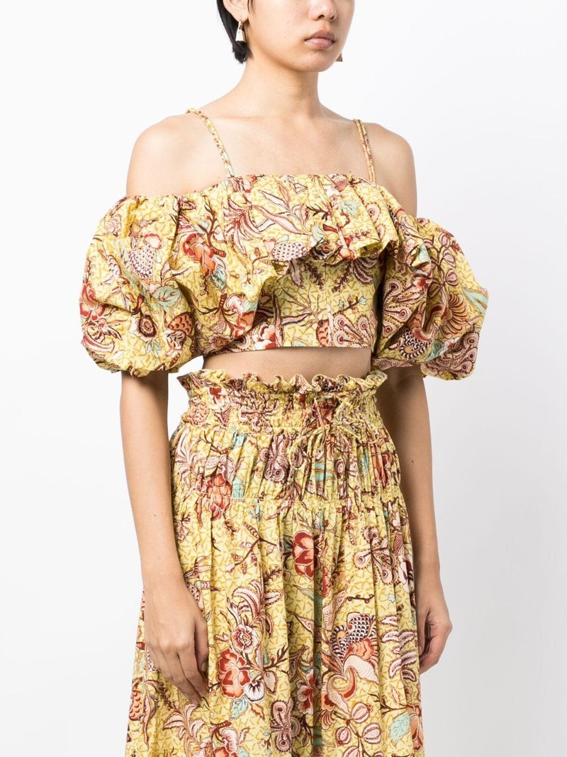 카라 칼라 Lily-print 상단 3