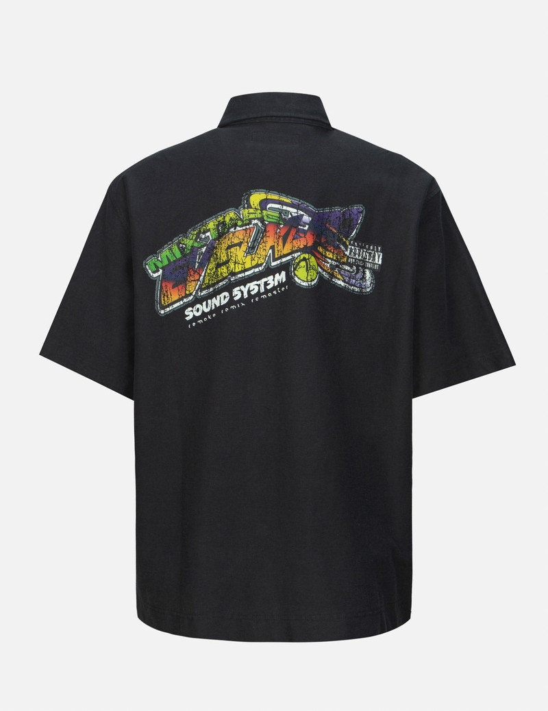 EVISU 3D Badge and Digital Print Oversized Short-Sleeve Shirt outlook