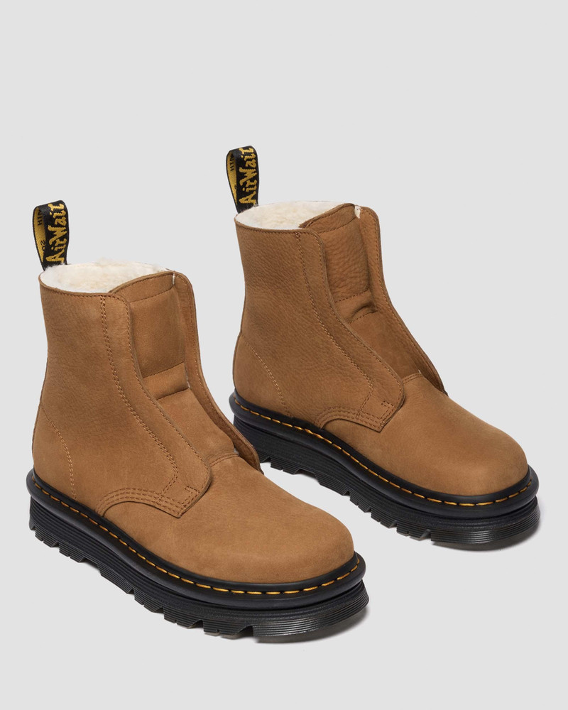ZEBZAG LACELESS Warm Lined Slip On Nubuck Boots 5