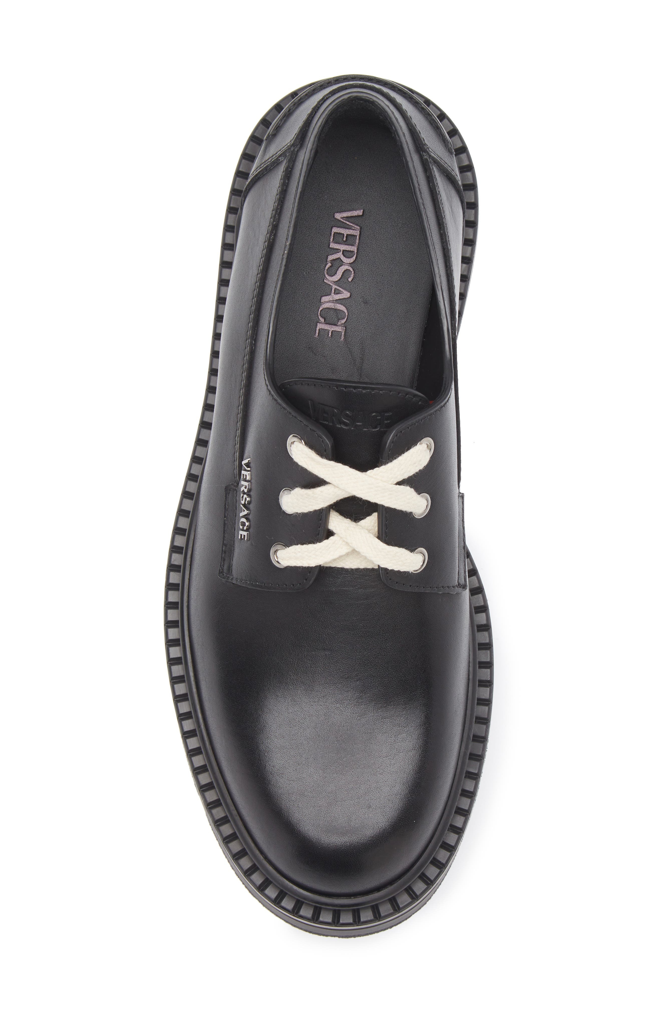Versace Adriano Derby in Black-Ruthenium at Nordstrom - 5
