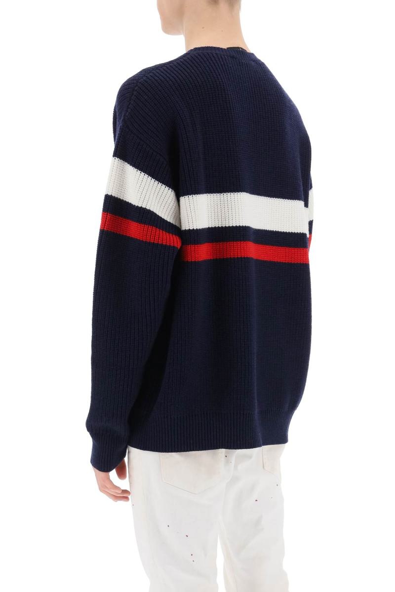 Dsquared2 WOOL SWEATER WITH VARSITY PATCH - 3