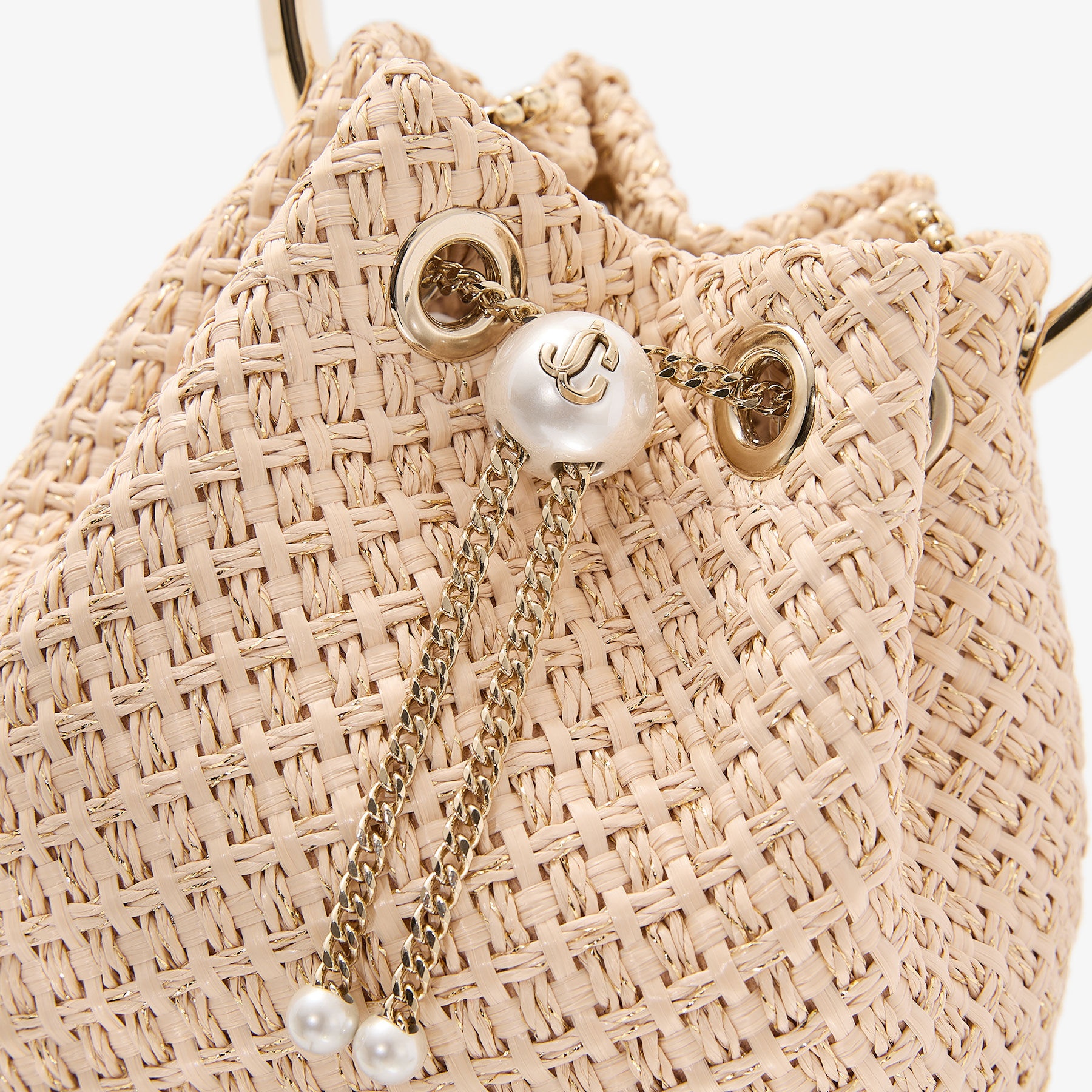 Bon Bon
Natural Raffia Bag With Pearl Closure - 3
