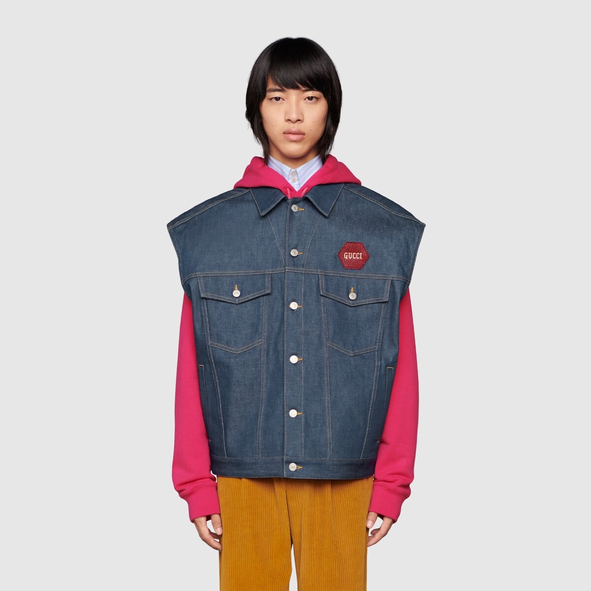 Gucci 100 denim vest - 3
