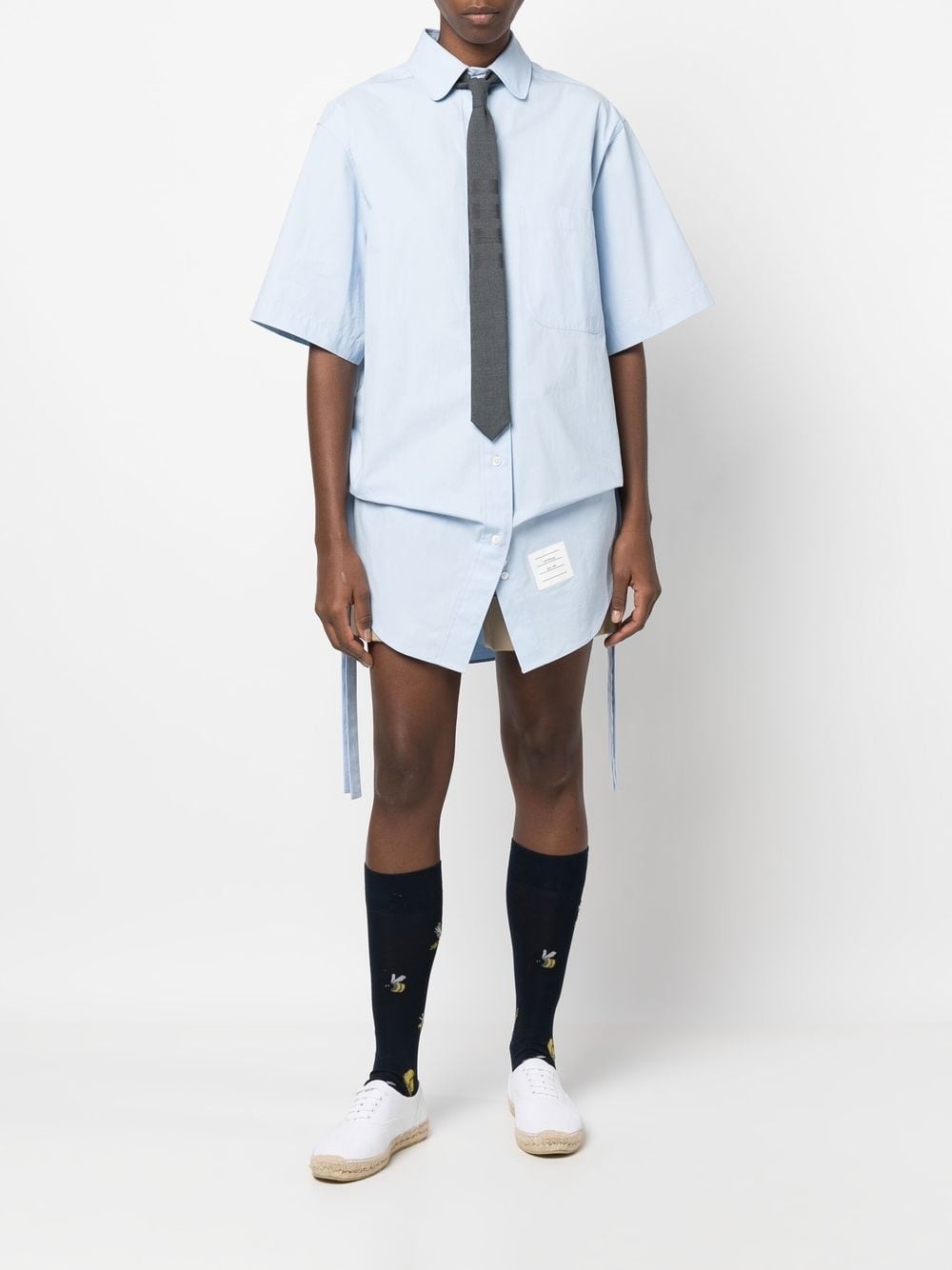 short-sleeve shirt dress - 2