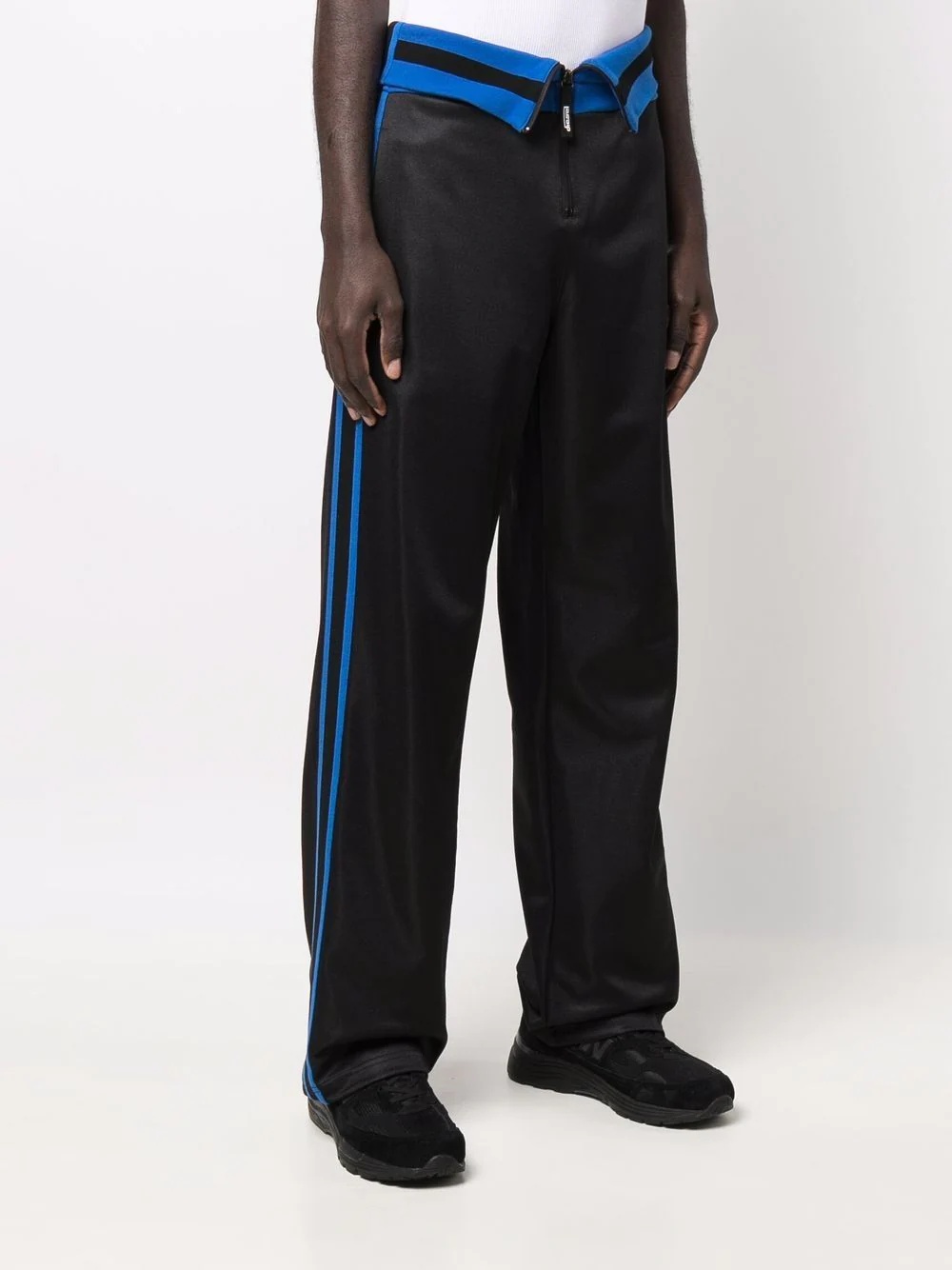 zip-front track pants - 3