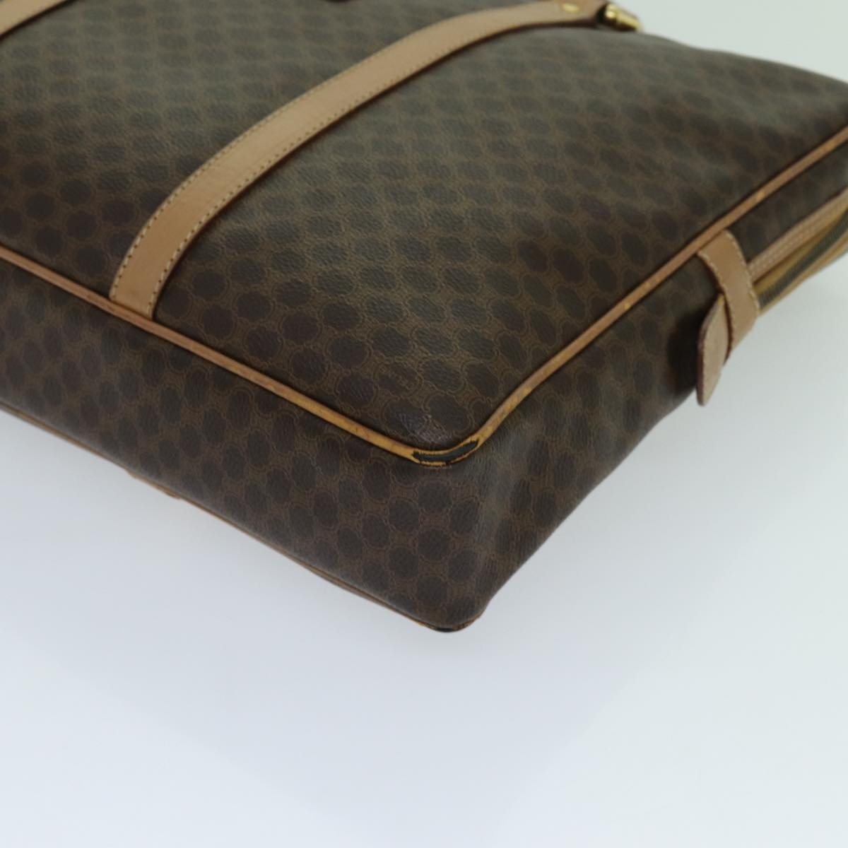 CELINE Macadam Canvas Hand Bag Pvc Brown - 10