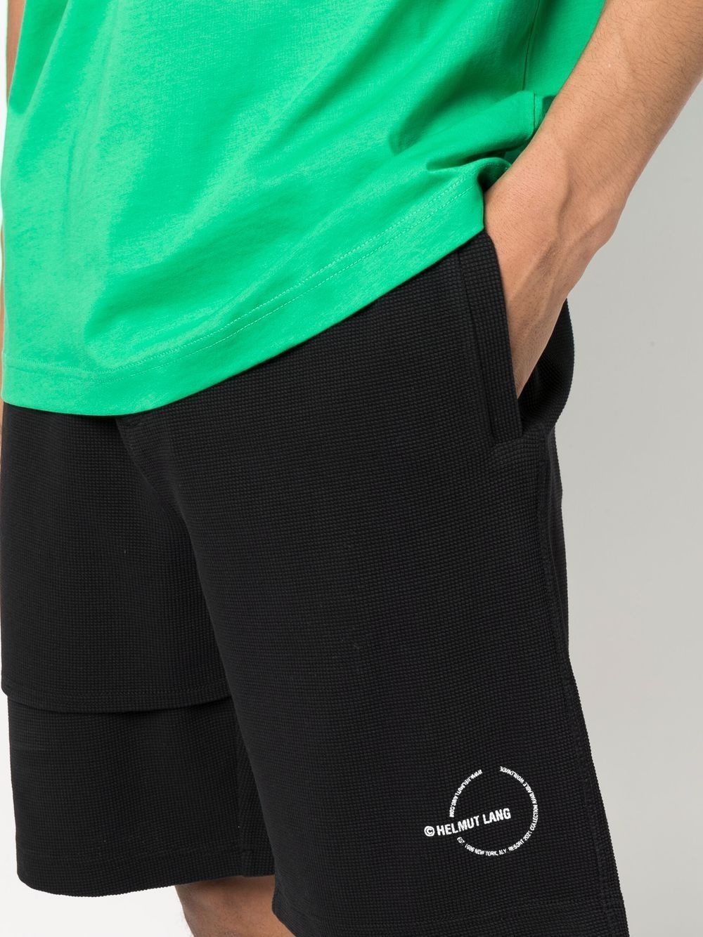 asymmetric-layered woven shorts - 5