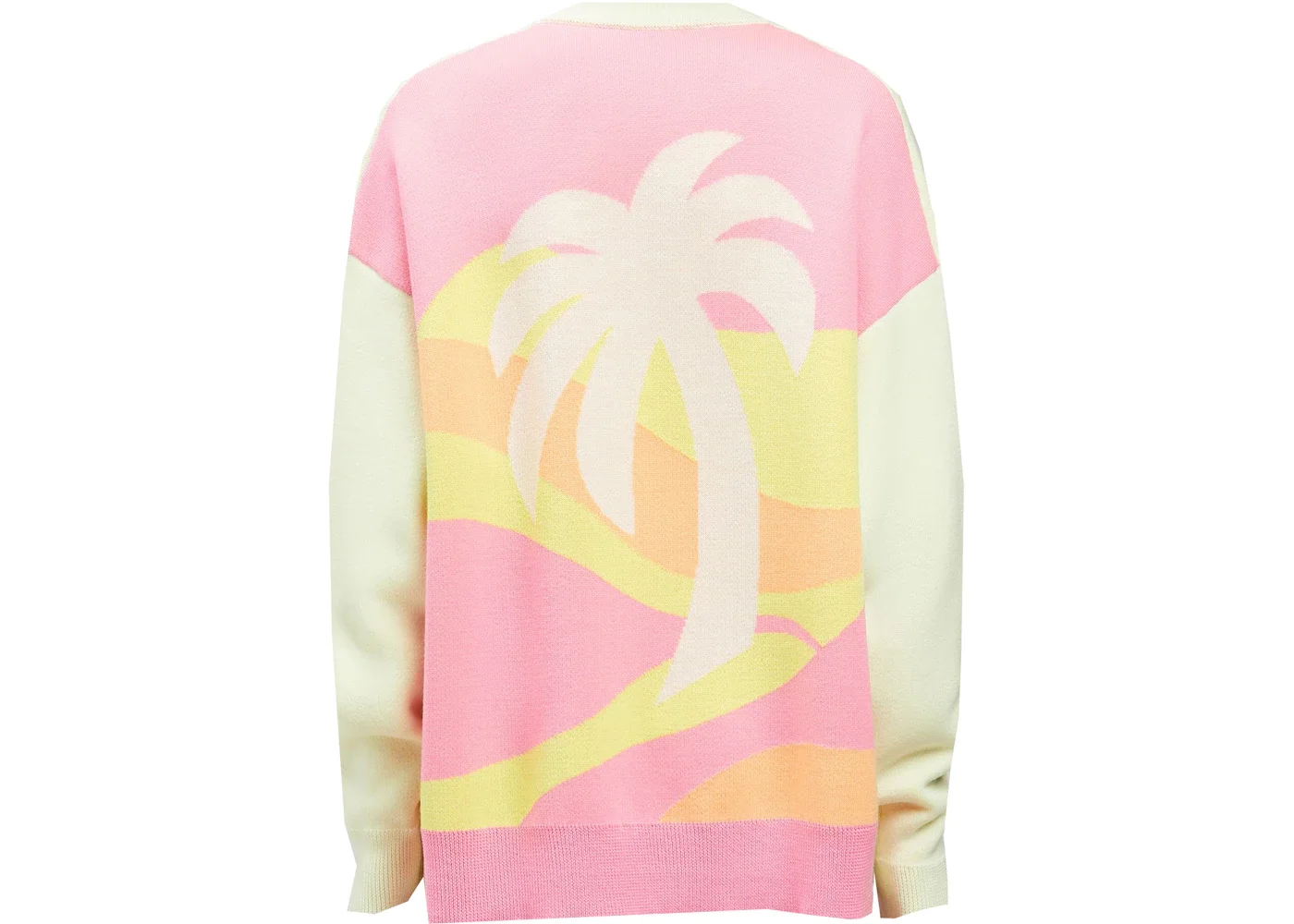 Palm Angels Intarsia Palm Sweater Lime Green - 1