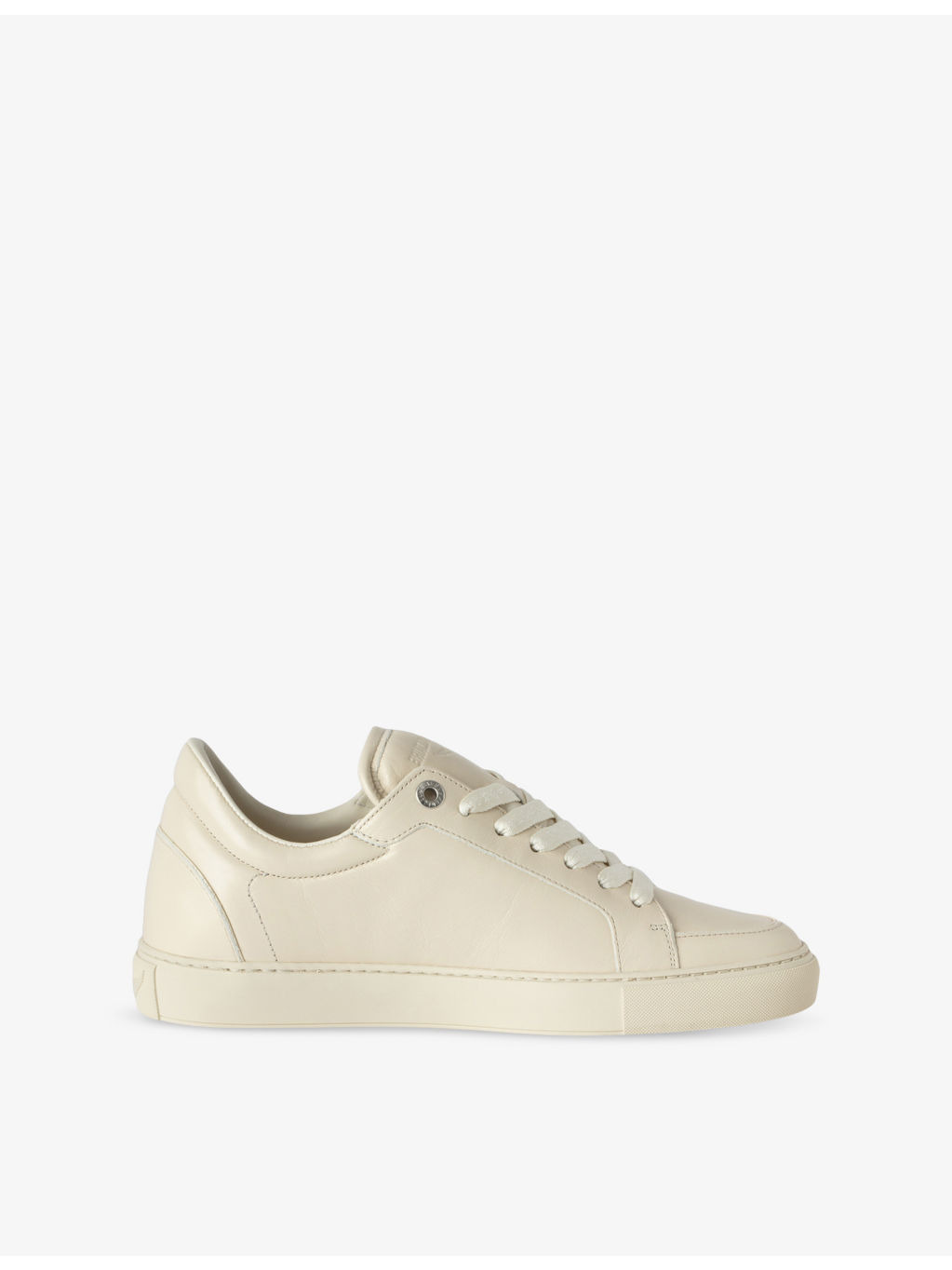 Fly On Wing-Embroidered Leather Low-Top Trainers - 3