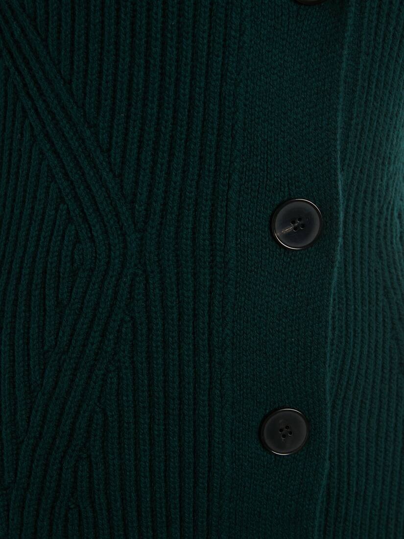 Shawl Collar Coat in Forest Green - 5