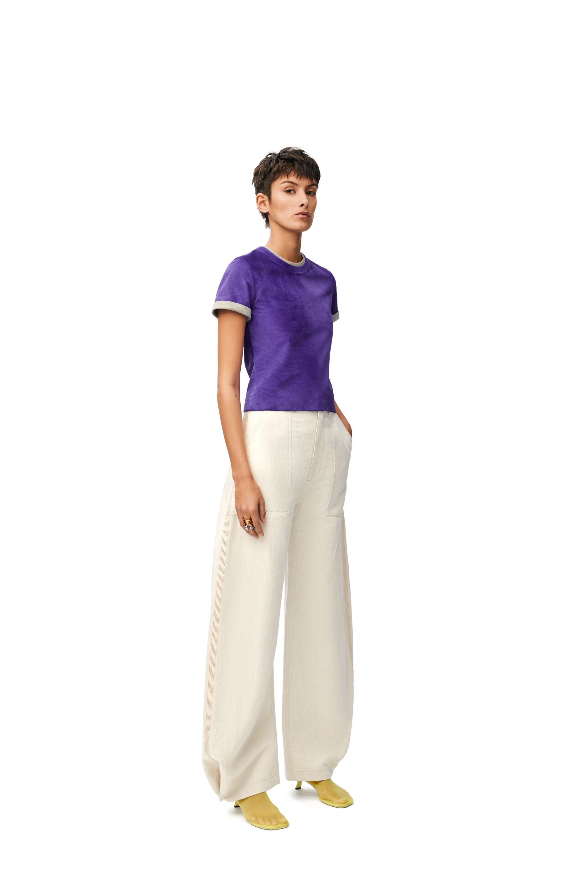 Adjusted fit balloon trousers in cotton and linen - 2