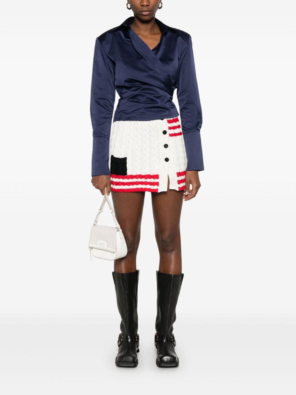 cable-knit mini skirt - 2