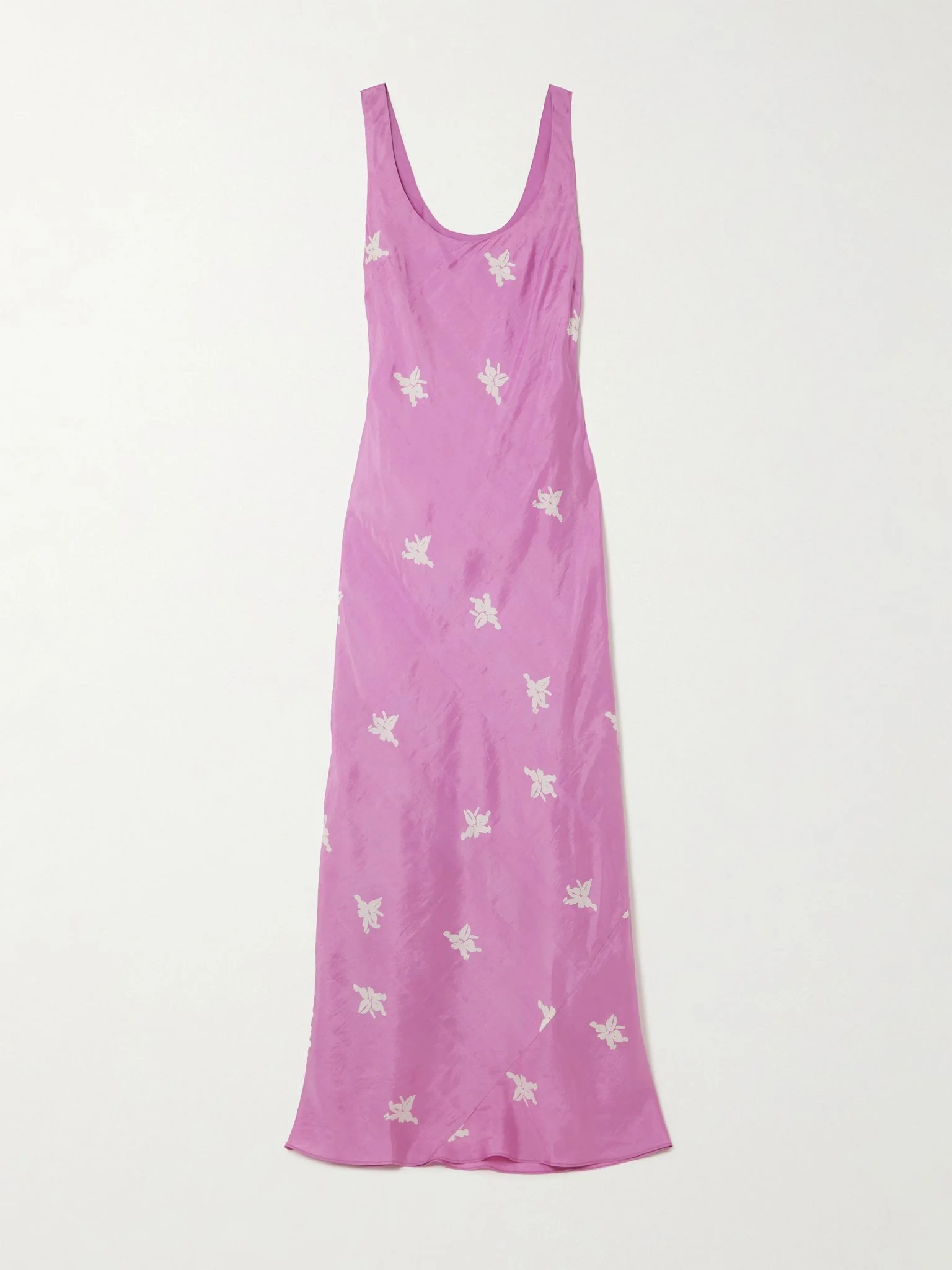 Jasmine floral-print silk midi dress Pink - 1