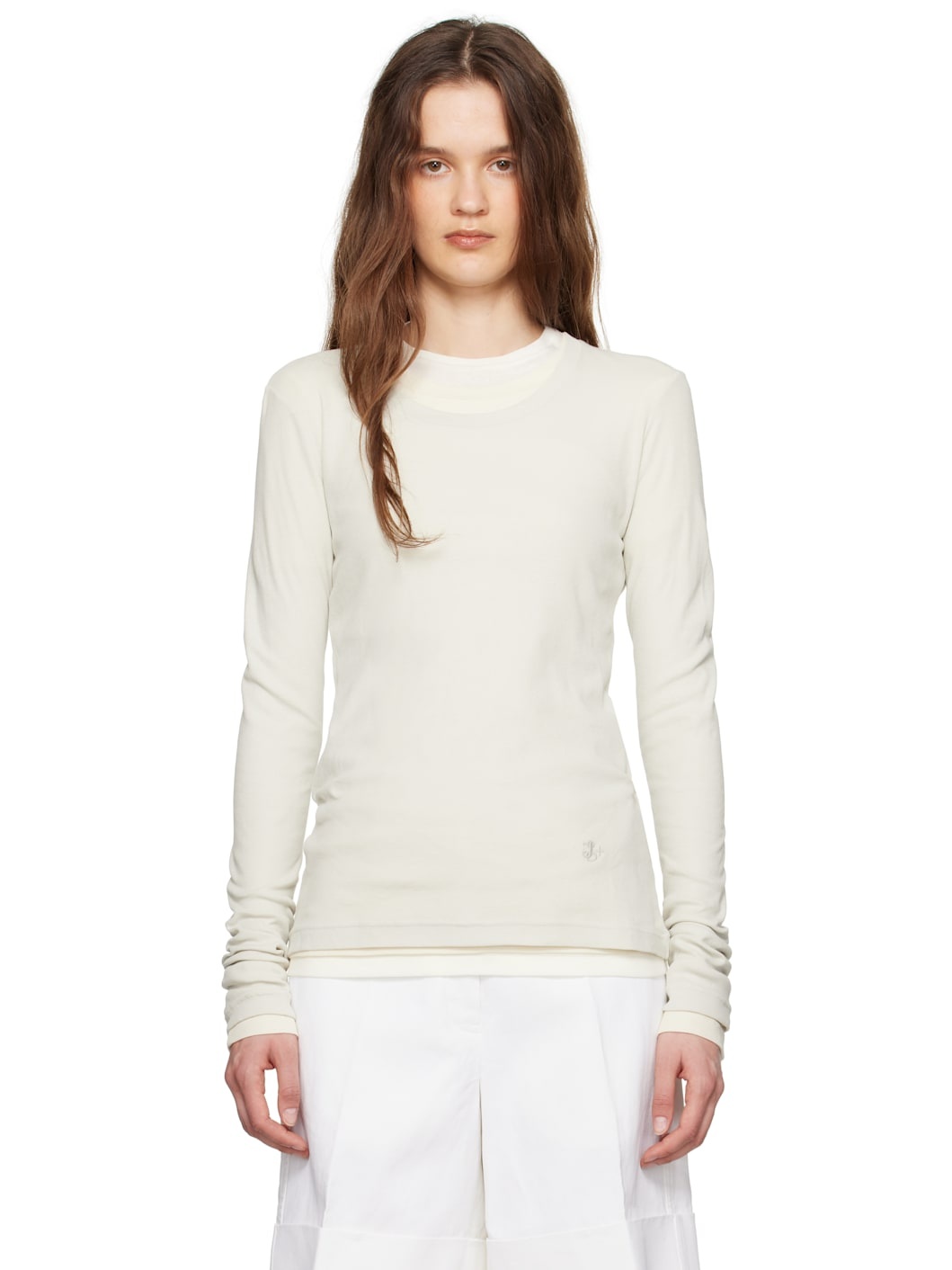 Gray & Off-White '3 Layers' Long Sleeve T-shirt Set - 1