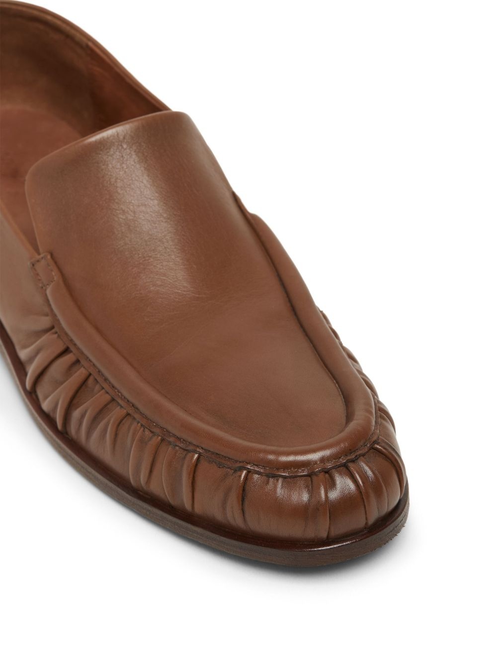 moc-stitching leather loafers - 4