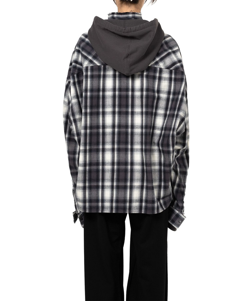 Hoodie Combine Checkered Shirt 6