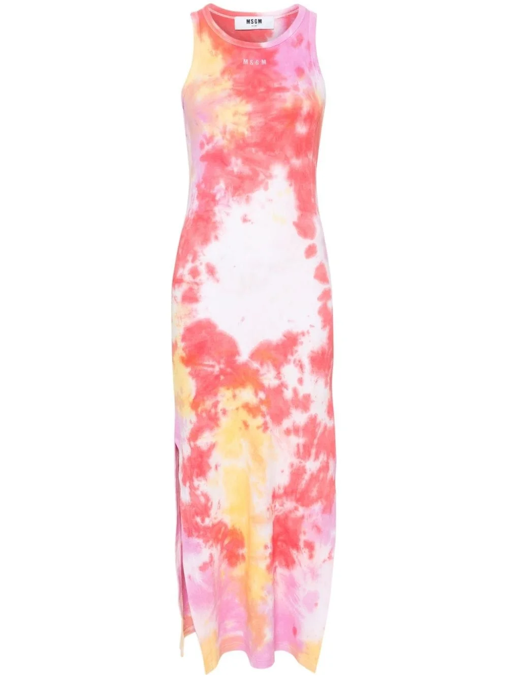 tie-dye ribbed midi dress - 1