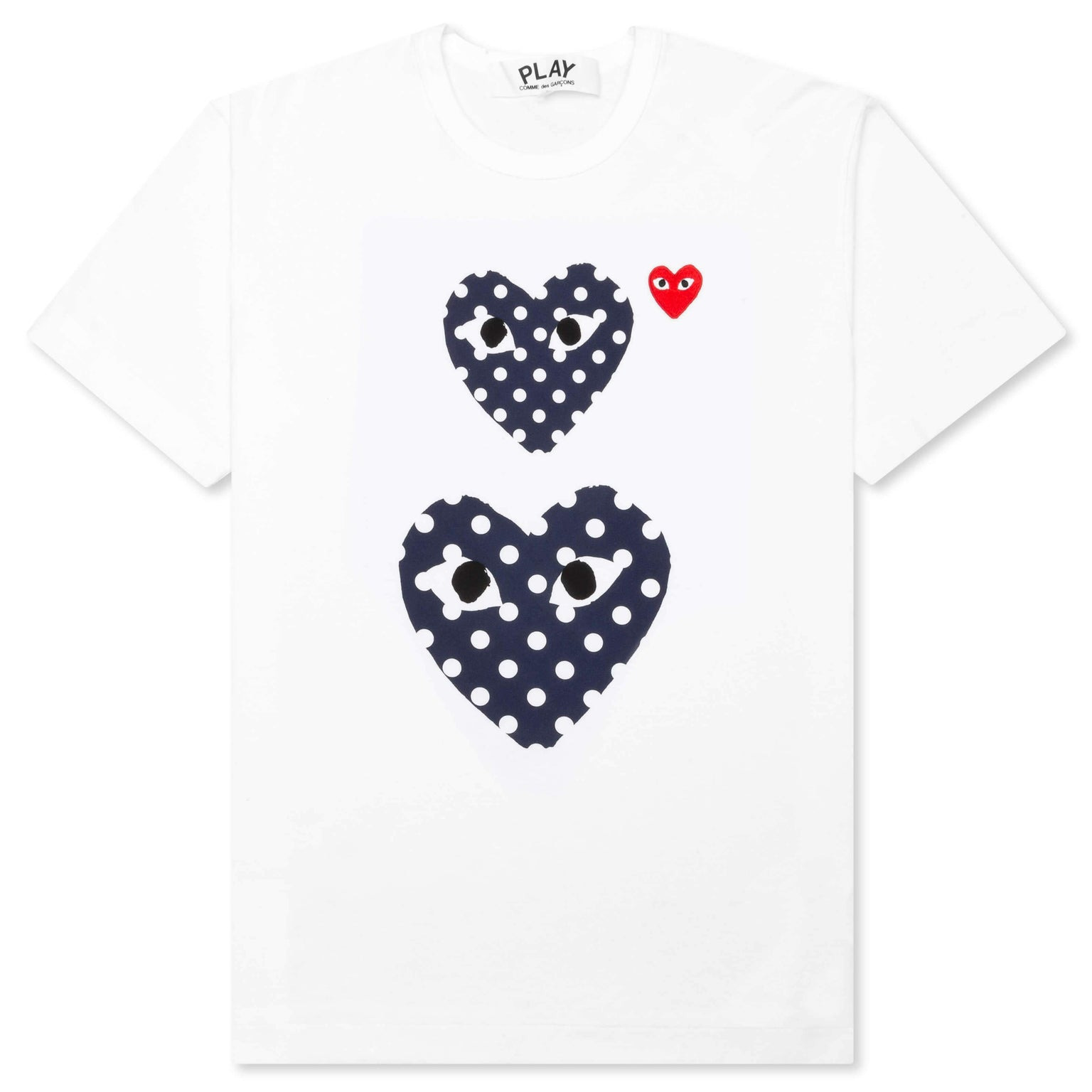 COMME DES GARCONS PLAY POLKA DOT DUO T-SHIRT - WHITE - 1