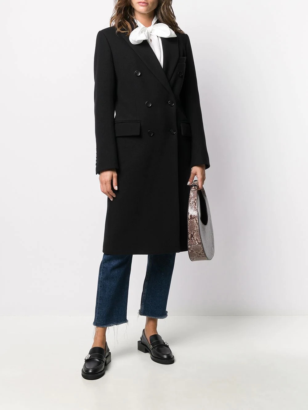 double-breasted midi coat - 2