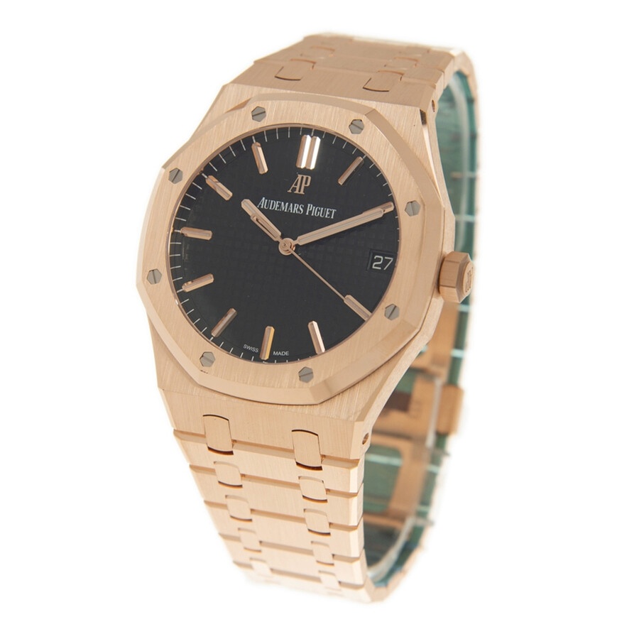 Audemars Piguet Royal Oak Black Dial Automatic Men's 18kt Rose Gold Watch 15500OR.OO.1220OR.01 - 3